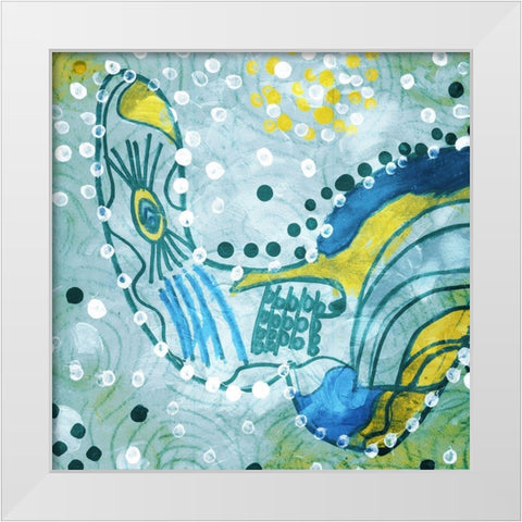 Abstract Life White Modern Wood Framed Art Print by Villa, Mlli