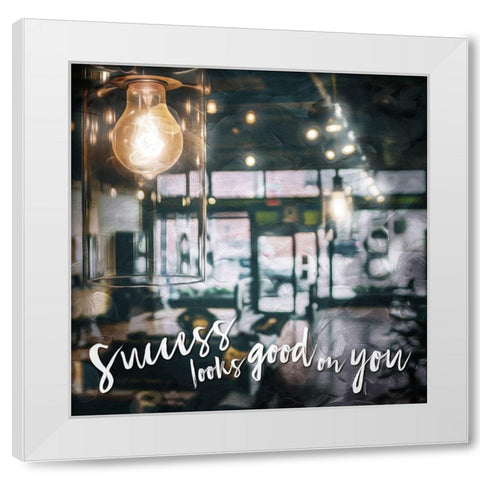 Success Looks Good White Modern Wood Framed Art Print by Villa, Mlli
