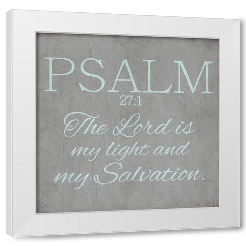 Gray Wall Psalm White Modern Wood Framed Art Print by Villa, Mlli
