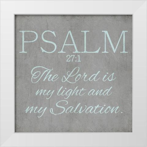 Gray Wall Psalm White Modern Wood Framed Art Print by Villa, Mlli