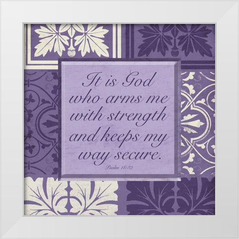 Violet God White Modern Wood Framed Art Print by Villa, Mlli