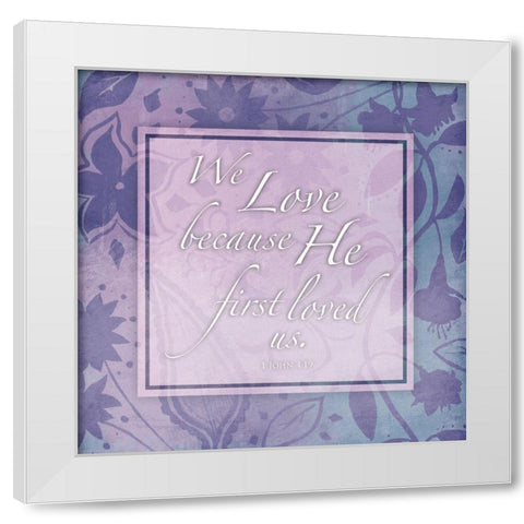 Violet Religious Garden White Modern Wood Framed Art Print by Villa, Mlli
