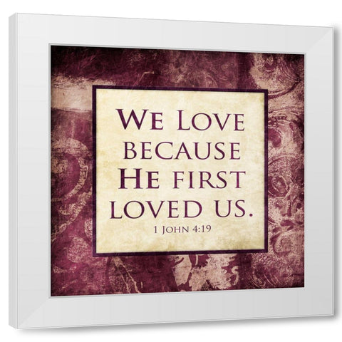 We Love White Modern Wood Framed Art Print by Villa, Mlli