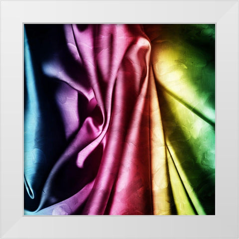 Colorful Folds A White Modern Wood Framed Art Print by Villa, Mlli
