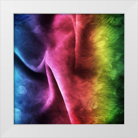 Colorful Folds White Modern Wood Framed Art Print by Villa, Mlli