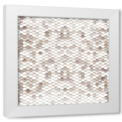 White Stone Scales White Modern Wood Framed Art Print by Villa, Mlli