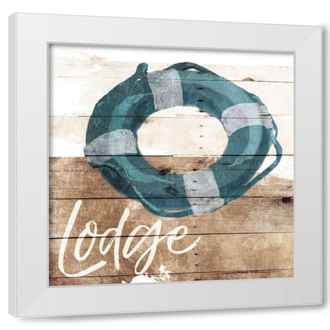 Lodge Lifesaver White Modern Wood Framed Art Print by Villa, Mlli
