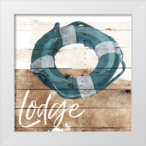 Lodge Lifesaver White Modern Wood Framed Art Print by Villa, Mlli