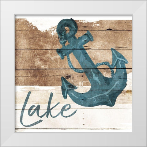 Lake Anchor White Modern Wood Framed Art Print by Villa, Mlli