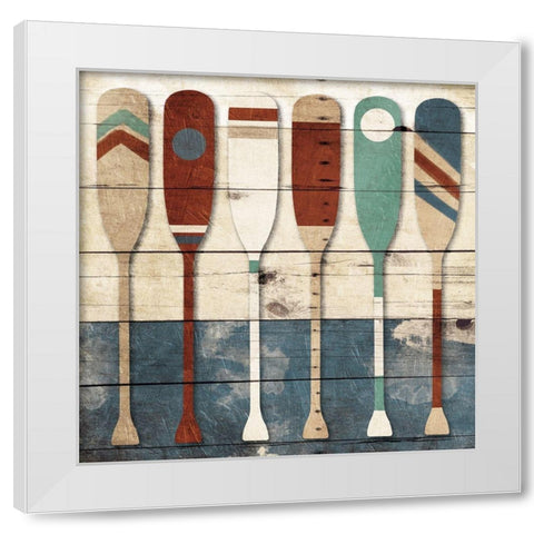 Multi Oars White Modern Wood Framed Art Print by Villa, Mlli
