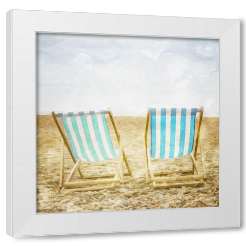 Lets Watch The Water White Modern Wood Framed Art Print by Villa, Mlli