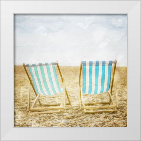 Lets Watch The Water White Modern Wood Framed Art Print by Villa, Mlli