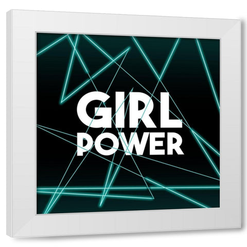 Girl Power White Modern Wood Framed Art Print by Villa, Mlli
