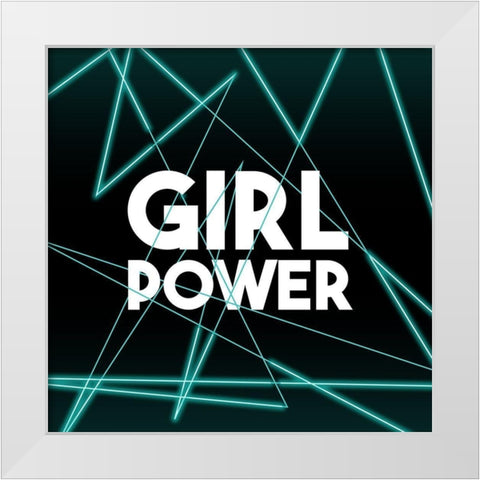 Girl Power White Modern Wood Framed Art Print by Villa, Mlli