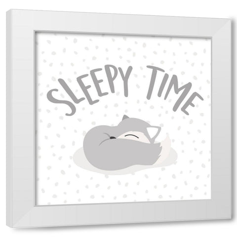Sleepy Time White Modern Wood Framed Art Print by Villa, Mlli