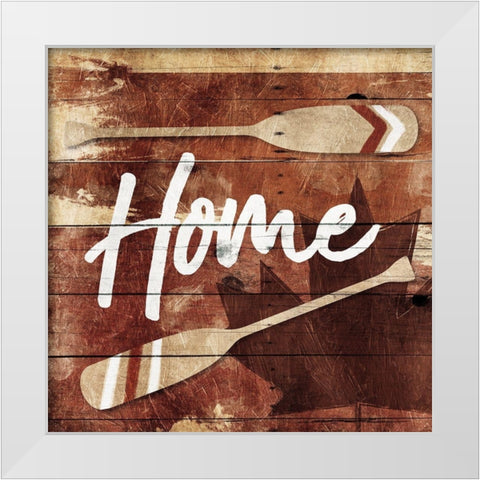 Home Oars Canada White Modern Wood Framed Art Print by Villa, Mlli