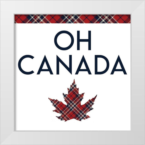 Oh Canada White Modern Wood Framed Art Print by Villa, Mlli