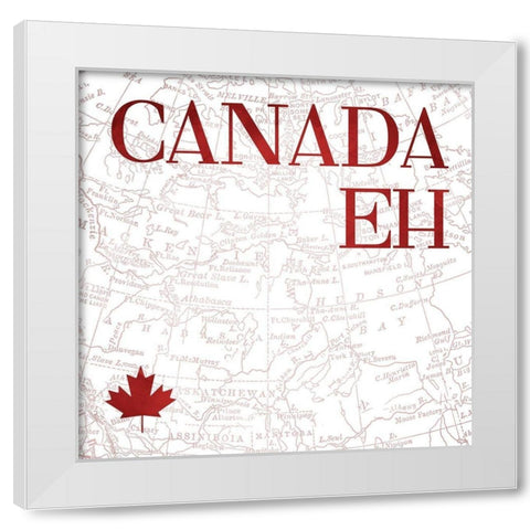 Canada Map Mate White Modern Wood Framed Art Print by Villa, Mlli