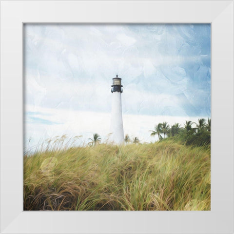 Light House Alone White Modern Wood Framed Art Print by Villa, Mlli