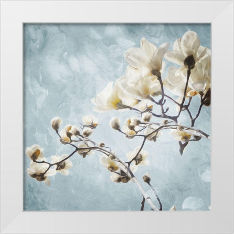 Tree Of White Flowers White Modern Wood Framed Art Print by Villa, Mlli