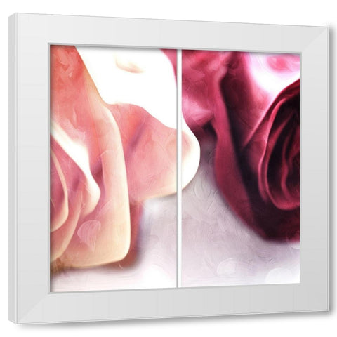 Rose Mates White Modern Wood Framed Art Print by Villa, Mlli