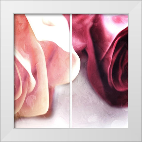 Rose Mates White Modern Wood Framed Art Print by Villa, Mlli