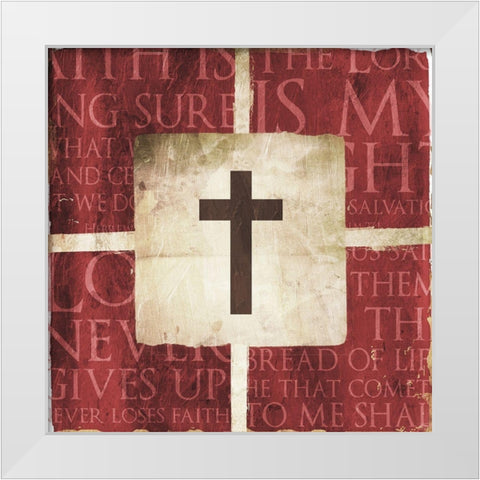 Cross On the Words White Modern Wood Framed Art Print by Villa, Mlli