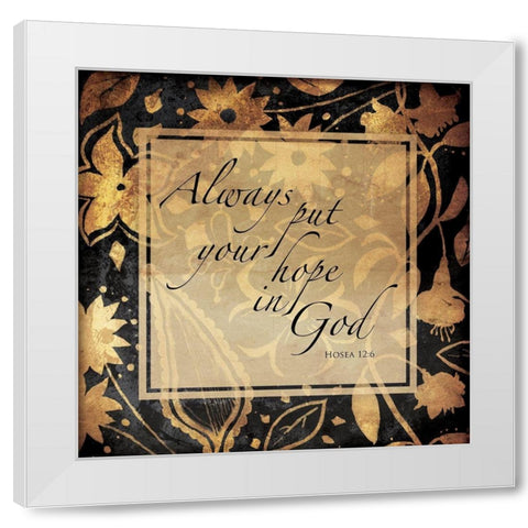 In God White Modern Wood Framed Art Print by Villa, Mlli