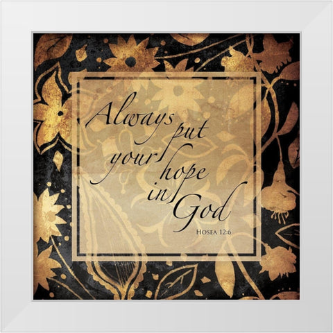In God White Modern Wood Framed Art Print by Villa, Mlli