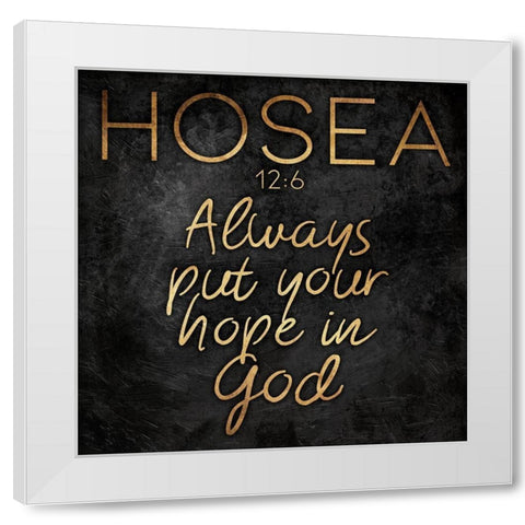 Gold Bold God White Modern Wood Framed Art Print by Villa, Mlli