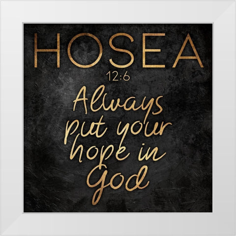 Gold Bold God White Modern Wood Framed Art Print by Villa, Mlli