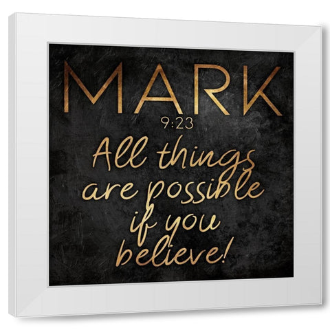 Gold Bold Possible White Modern Wood Framed Art Print by Villa, Mlli