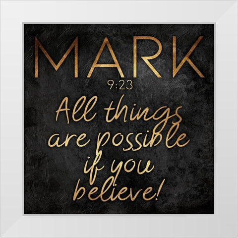 Gold Bold Possible White Modern Wood Framed Art Print by Villa, Mlli