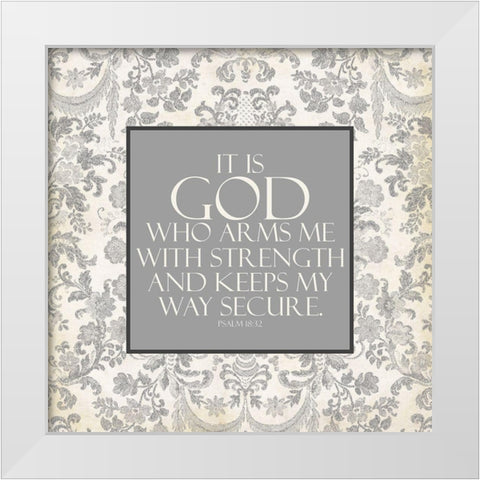 Way Secure White Modern Wood Framed Art Print by Villa, Mlli