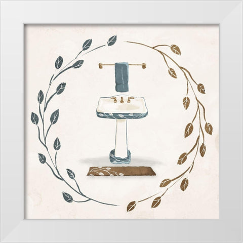 Organic Sink White Modern Wood Framed Art Print by Villa, Mlli