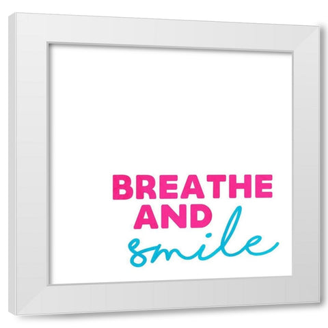 Breath And Smile Kid White Modern Wood Framed Art Print by Villa, Mlli