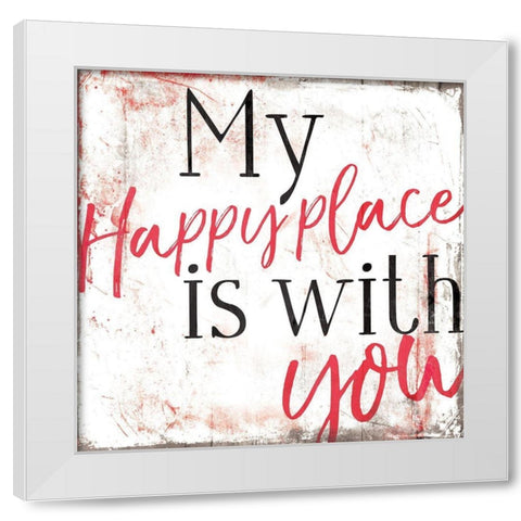 Happy You White Modern Wood Framed Art Print by Villa, Mlli