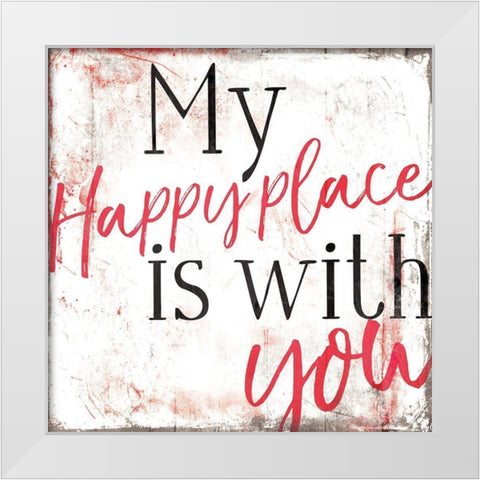 Happy You White Modern Wood Framed Art Print by Villa, Mlli