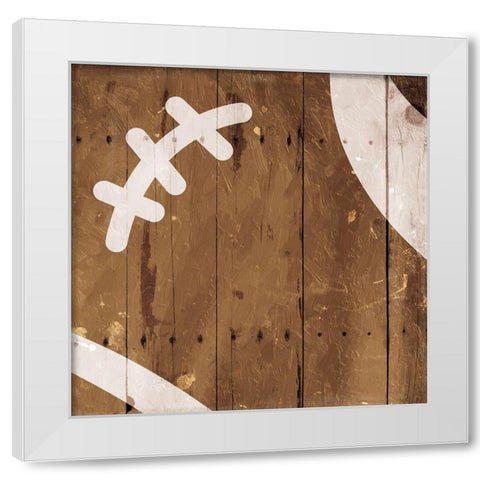 Kids Sports Football White Modern Wood Framed Art Print by Villa, Mlli