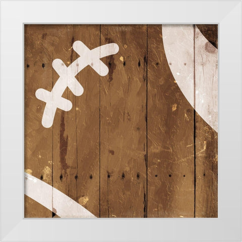 Kids Sports Football White Modern Wood Framed Art Print by Villa, Mlli