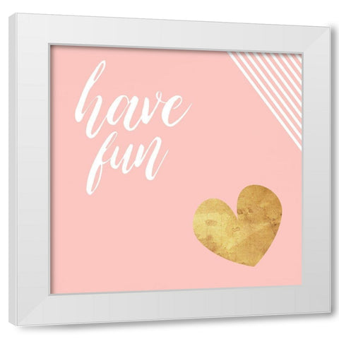 Have Fun White Modern Wood Framed Art Print by Villa, Mlli