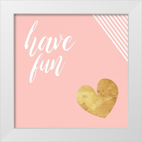 Have Fun White Modern Wood Framed Art Print by Villa, Mlli