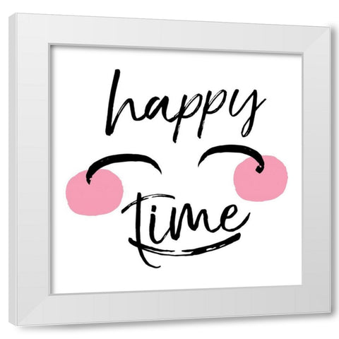 Happy Time White Modern Wood Framed Art Print by Villa, Mlli