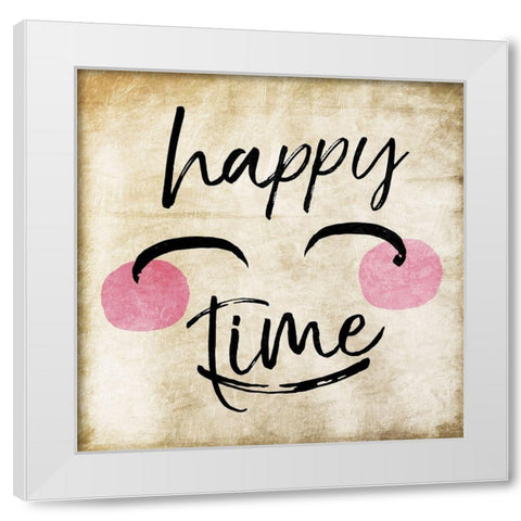 Happy Time White Modern Wood Framed Art Print by Villa, Mlli