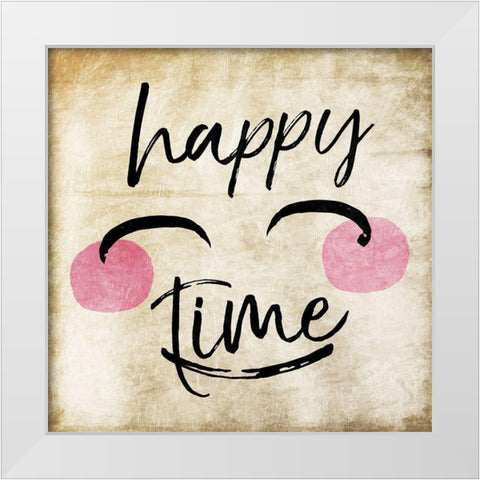 Happy Time White Modern Wood Framed Art Print by Villa, Mlli