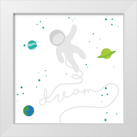 Out There Space White Modern Wood Framed Art Print by Villa, Mlli