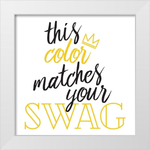 King Of Swag White Modern Wood Framed Art Print by Villa, Mlli