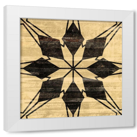 Black Wood Star White Modern Wood Framed Art Print by Villa, Mlli