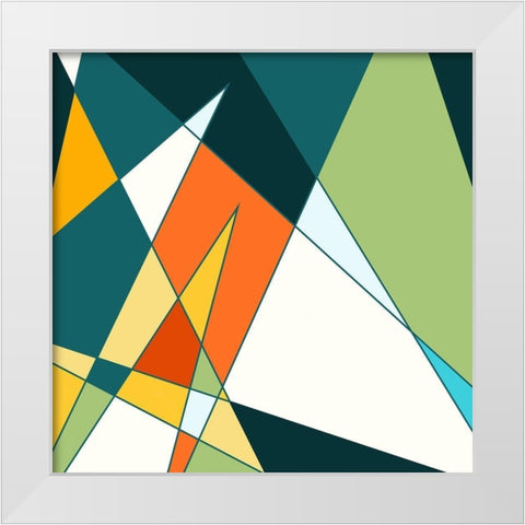 Geo Fun White Modern Wood Framed Art Print by Villa, Mlli