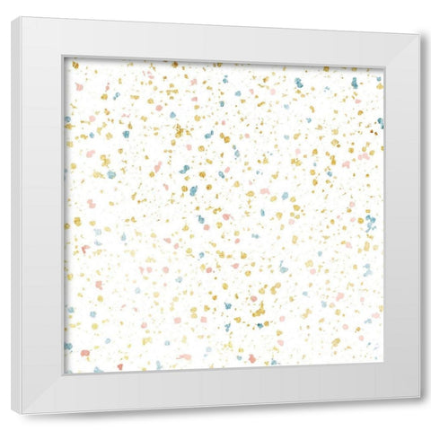 Fun Speckles White Modern Wood Framed Art Print by Villa, Mlli